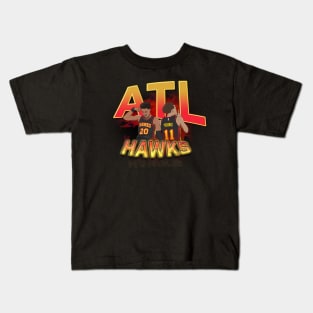 ATL Hawks, Trae Young and John Collins Kids T-Shirt
